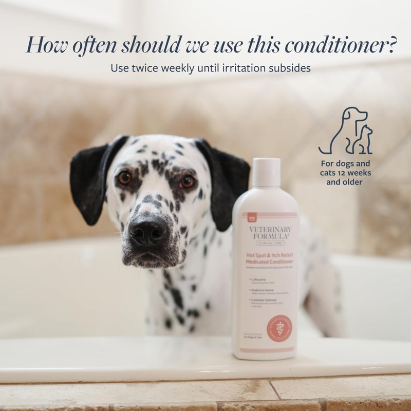 Veterinary Formula Clinical Care Hot Spot & Itch Relief Cat & Dog Medicated Conditioner, 16 oz â€“ Oatmeal Conditions Skin for a Lustrous Coat, Formulated to Help Alleviate Itchy Skin - Image 5